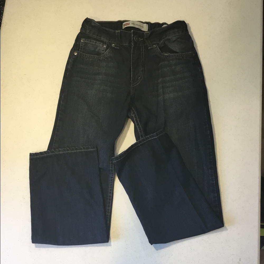 Dark blue jeans